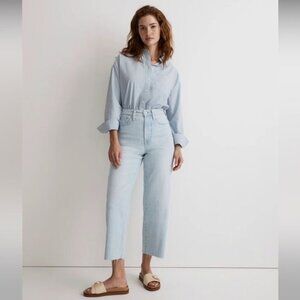 Madewell The Curvy Perfect Vintage Wide-Leg Crop Jean size 33 New NL823